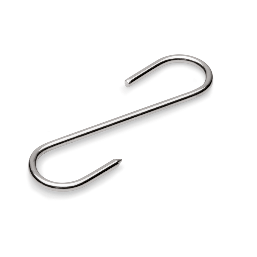 WAS Fleischhaken Set, 10 cm, Set á 12 Stück, Chromnickelstahl