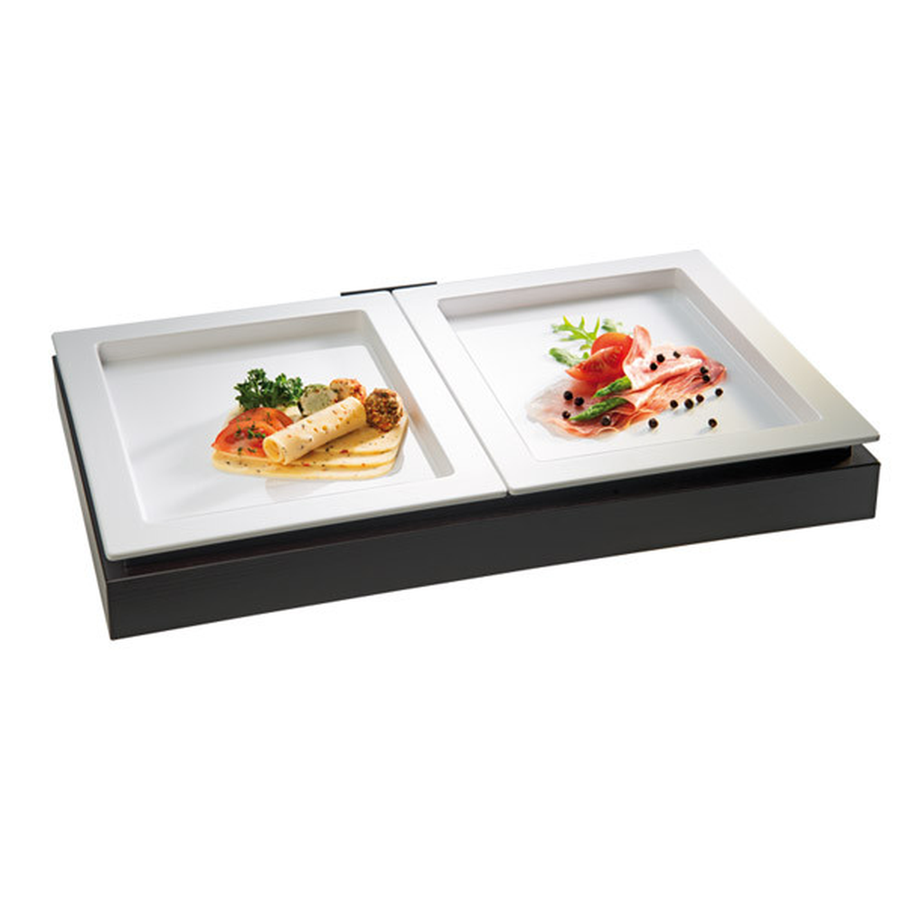 APS GN 1/2 Tablett -FRAMES- 32,5 x 26,5 cm, H: 2 cm , Melamin, weiß