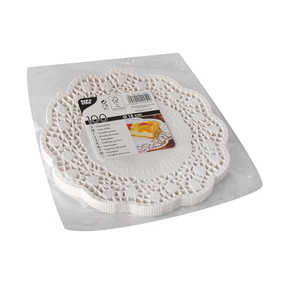 Papstar Tortenspitzen rund Ø 18 cm weiss