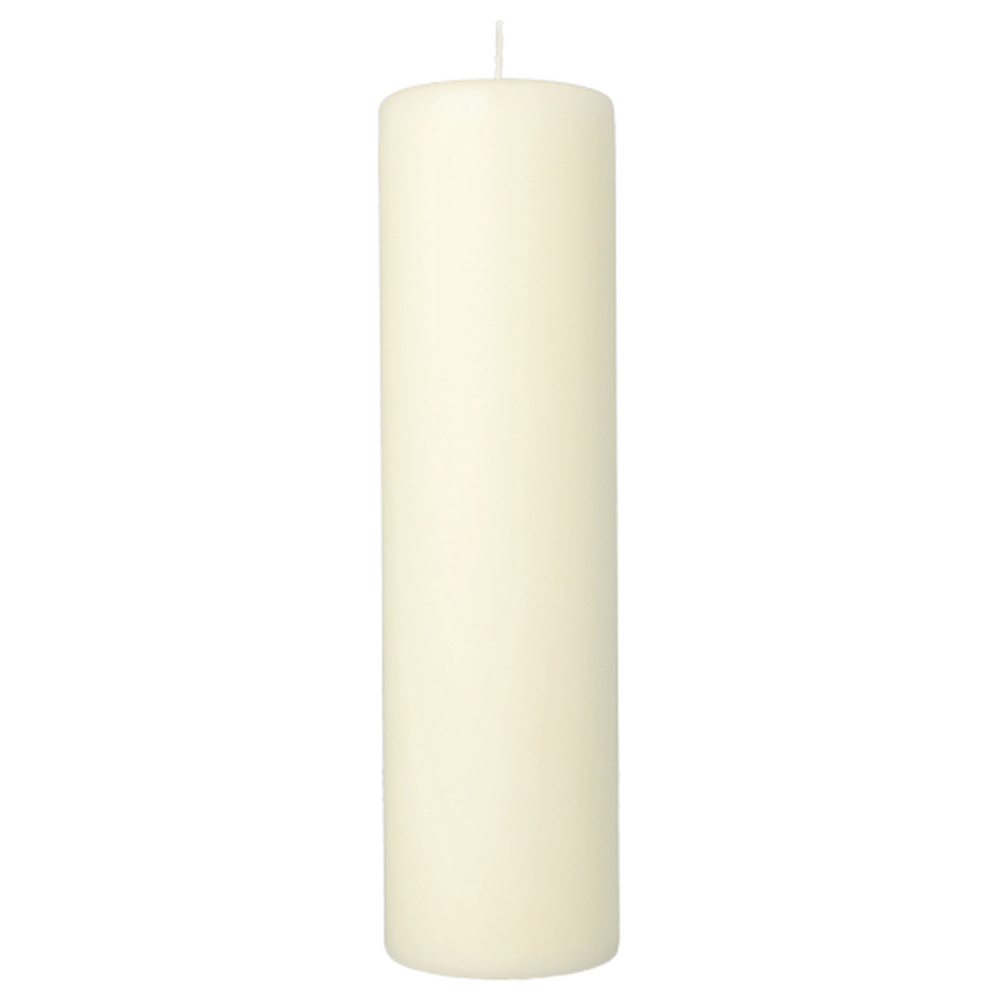 Papstar Stumpenkerze Ø 80 mm · 290 mm elfenbein "Ivory" mit Flachkopf