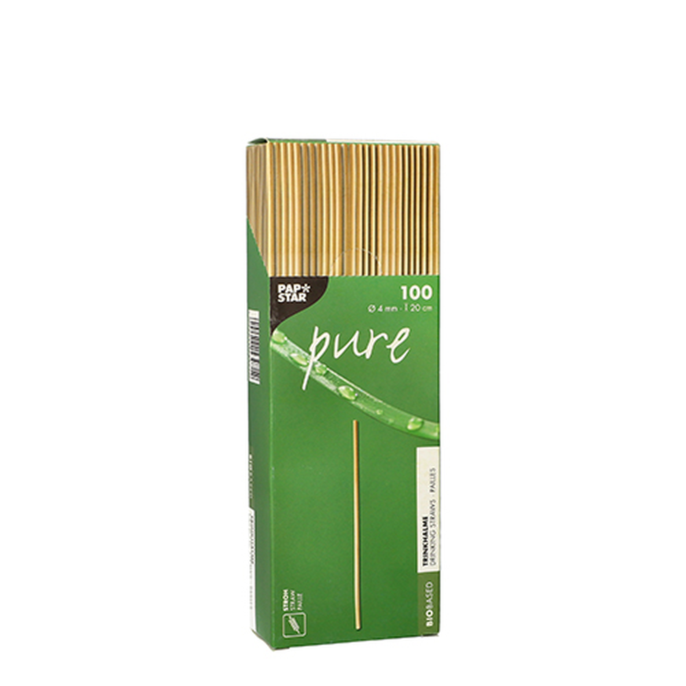 Papstar Trinkhalme, Stroh "pure" Ø 4 mm · 20 cm