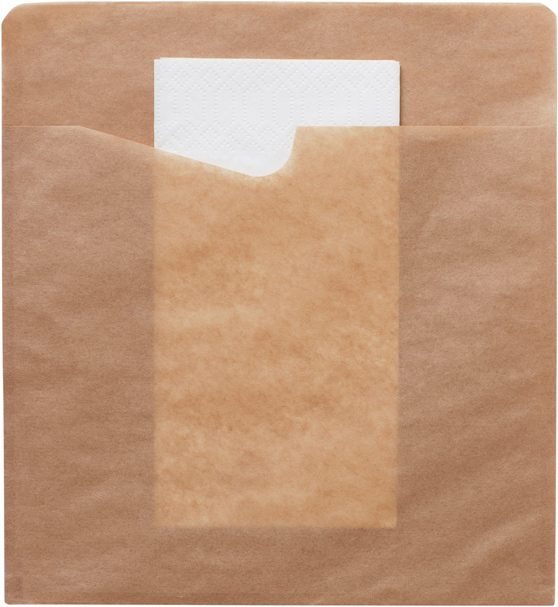 Duni Snack Sacchetto mit weißer 2-lg. Serviette 194 x 210 mm