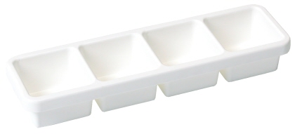 Contacto Gewürzbox 4 Fächer, PP weiß 470 x 130 x 75 mm