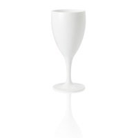 WAS Sektglas, 220 ml, Füllstrich 150 ml, weiß, Polycarbonat