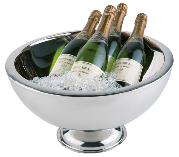 APS Champagnerkühler Ø 44 cm, H: 24 cm, 10,5 Liter , Edelstahl, hochglanzpoliert