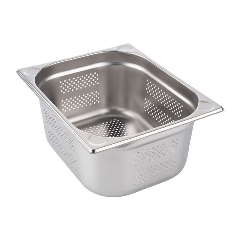 APS GN 2/3 Behälter, perforiert 32,5 x 35,4 cm, Tiefe: 65 mm , Edelstahl, 5,5 Li
