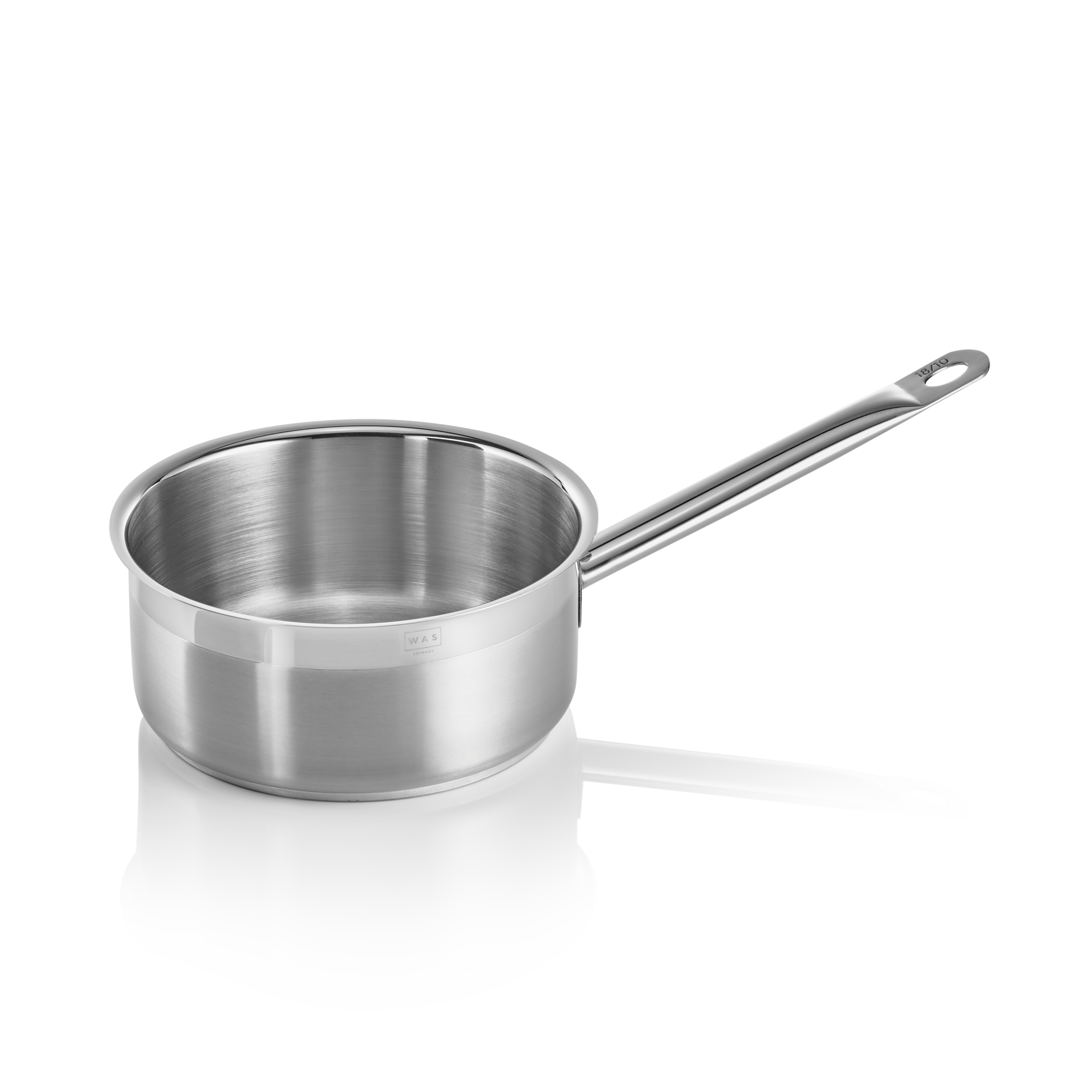 WAS Stielkasserolle COOKWARE 21, Ø 18 cm, 2 ltr., Chromnickelstahl 18/10