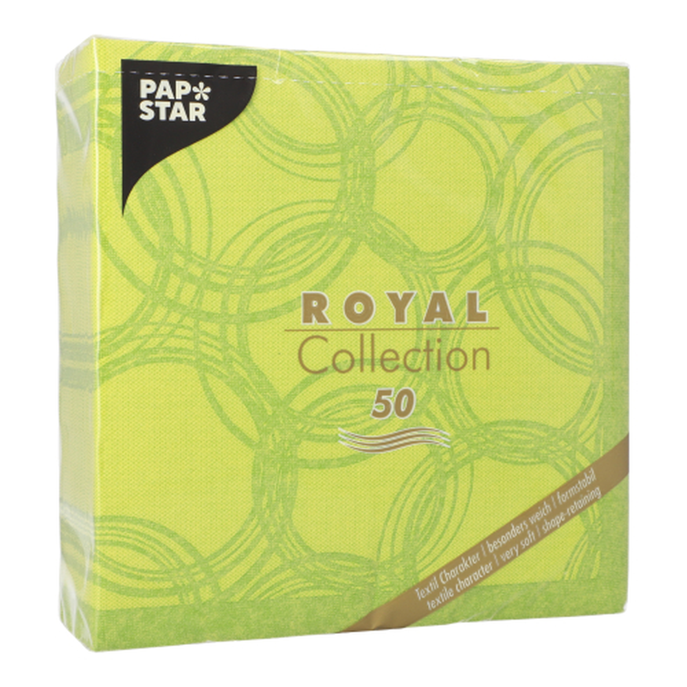 PAPSTAR Servietten ROYAL Collection 1/4-Falz 40 cm x 40 cm limonengrün Bu