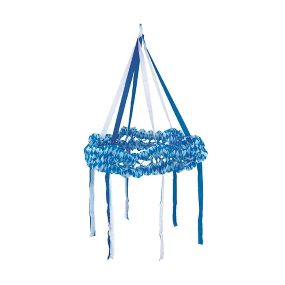 Papstar Dekokranz, Papier Ø 75 cm "Bayrisch Blau" schwer entflammbar