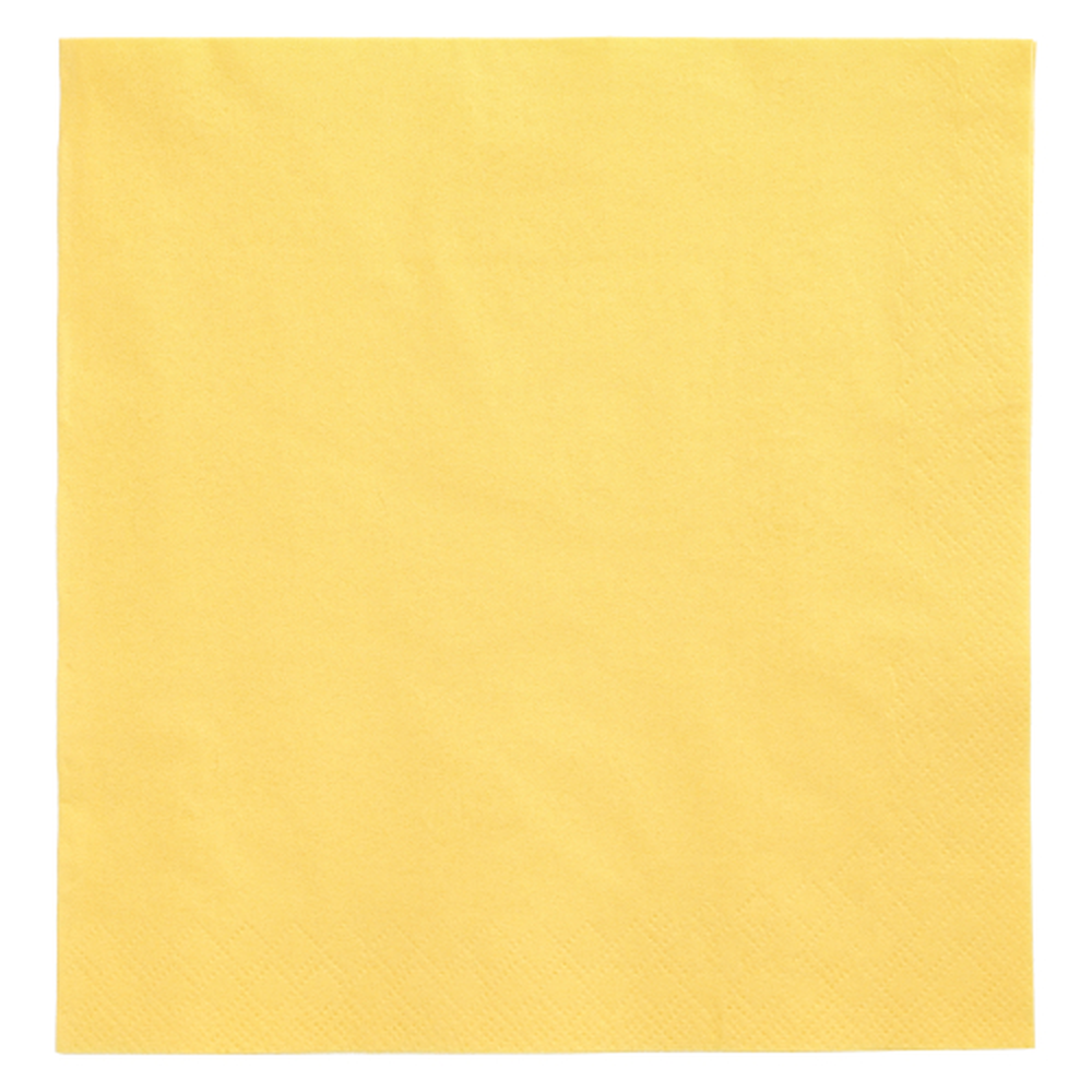 Papstar Servietten, 3-lagig 1/4-Falz 40 cm x 40 cm gelb