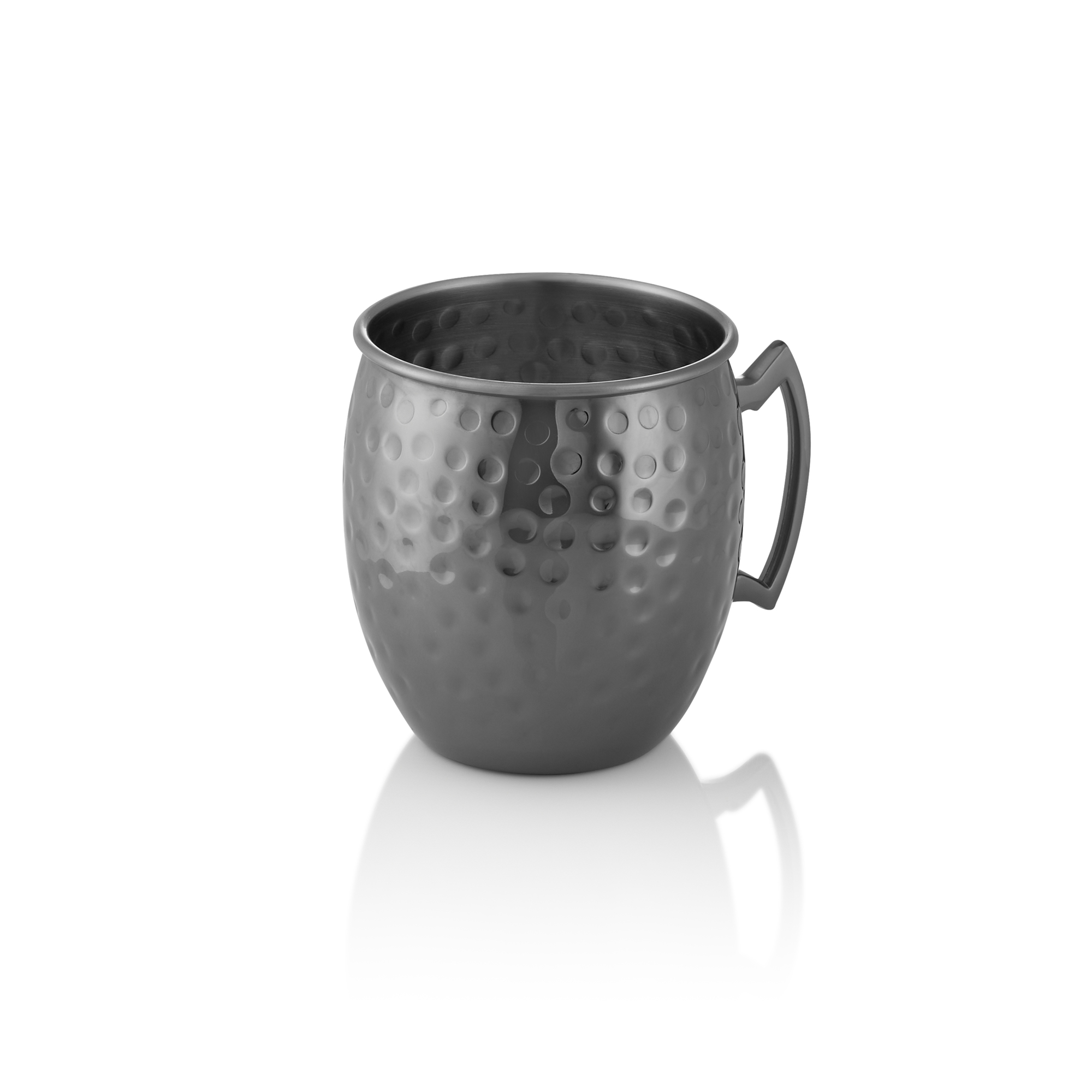 WAS Moscow Mule NOCTURN, 0,5 ltr., Ø 9 cm, Höhe 10 cm, gun metal, gehämmert, Chr