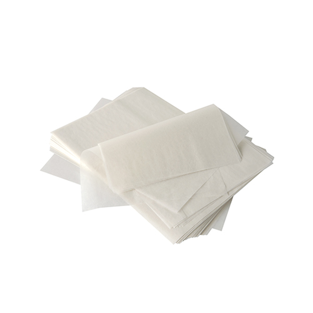 Papstar Blatt Sahneabdeckpapier 32 cm x 22 cm weiss mit Palmwachsbeschichtung