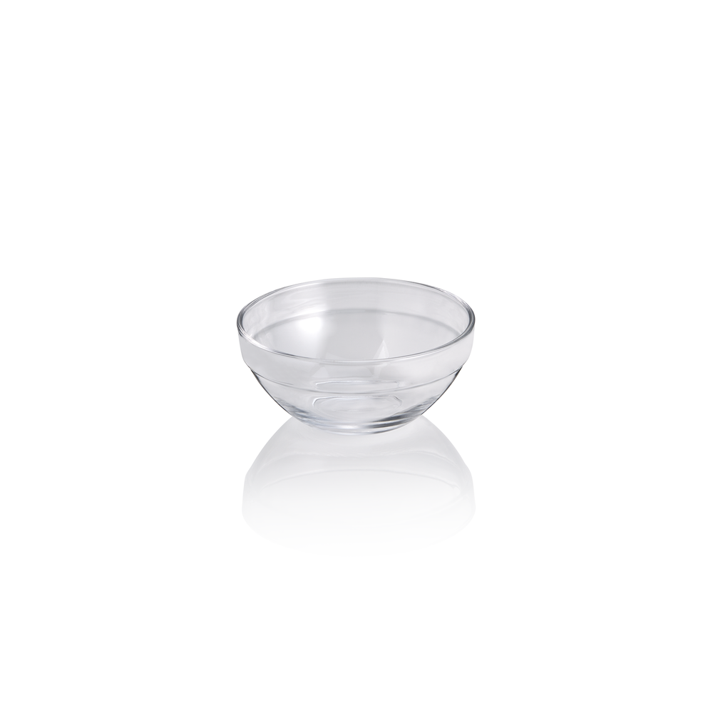 WAS Schüssel Set, Ø 12,5 cm, Höhe 6 cm, Set á 12 Stück, gehärtetes Glas