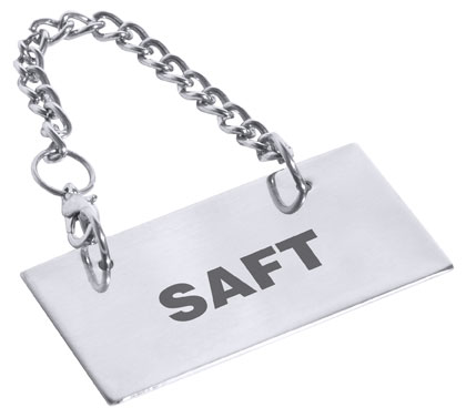 Contacto Schild für Kannen: SAFT