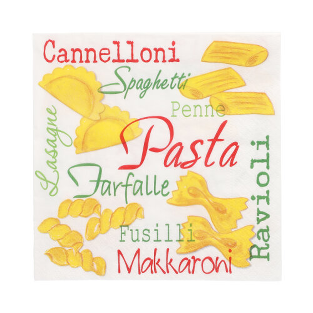 Papstar Servietten, 3-lagig 1/4-Falz 33 cm x 33 cm "Pasta"