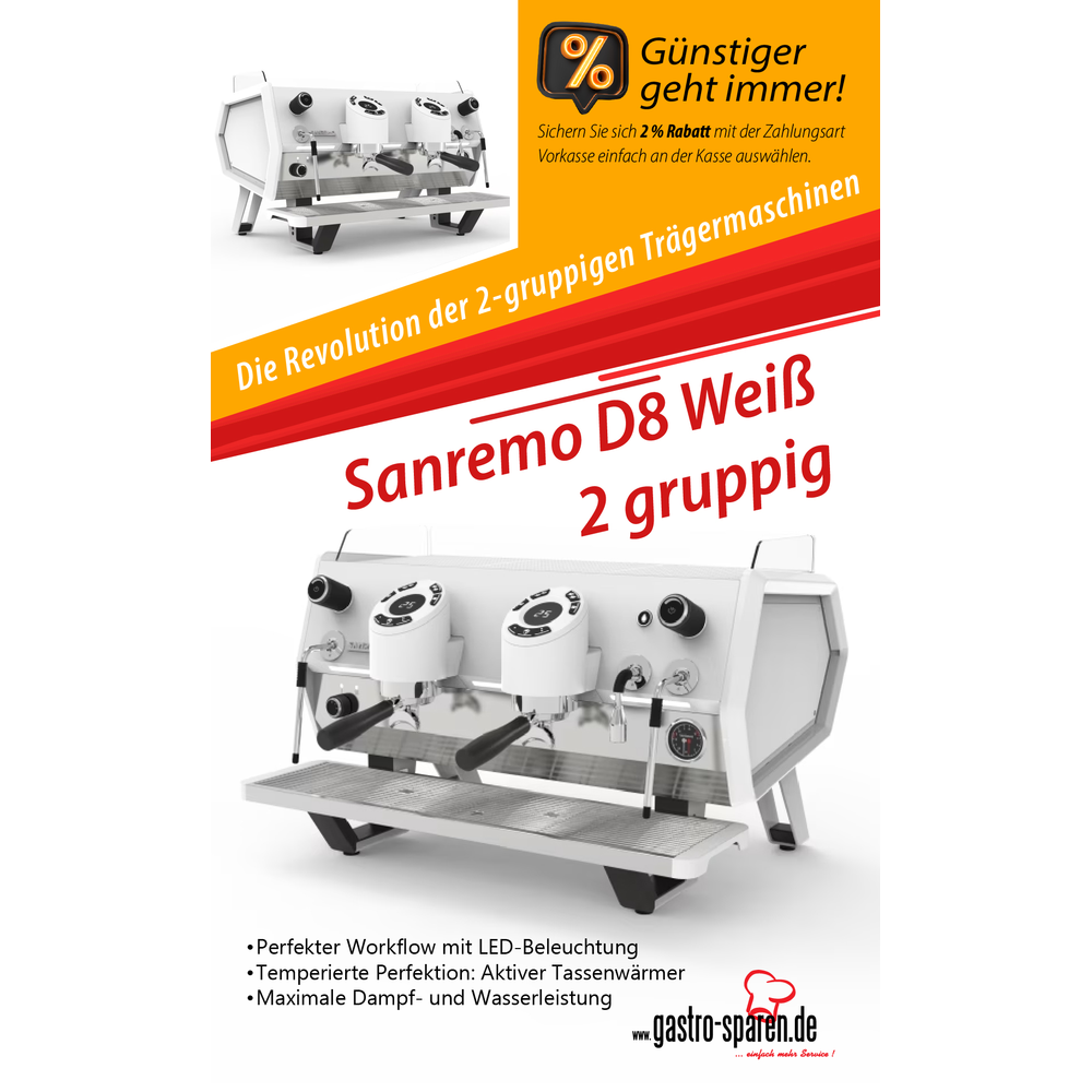 Sanremo D8 Weiß 2 gruppig