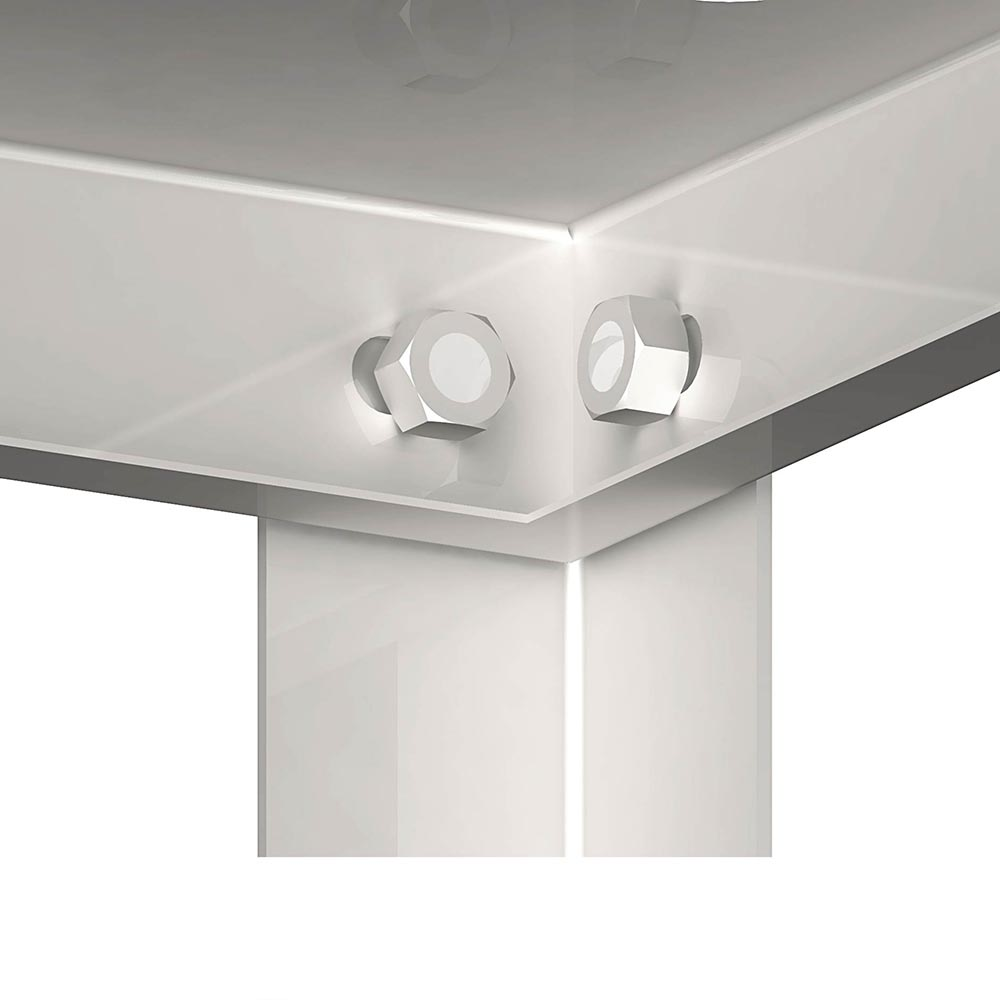 Stalgast Regal mit glatten, höhenverstellbaren Böden, 1000x600x1800 mm, Selbstmo