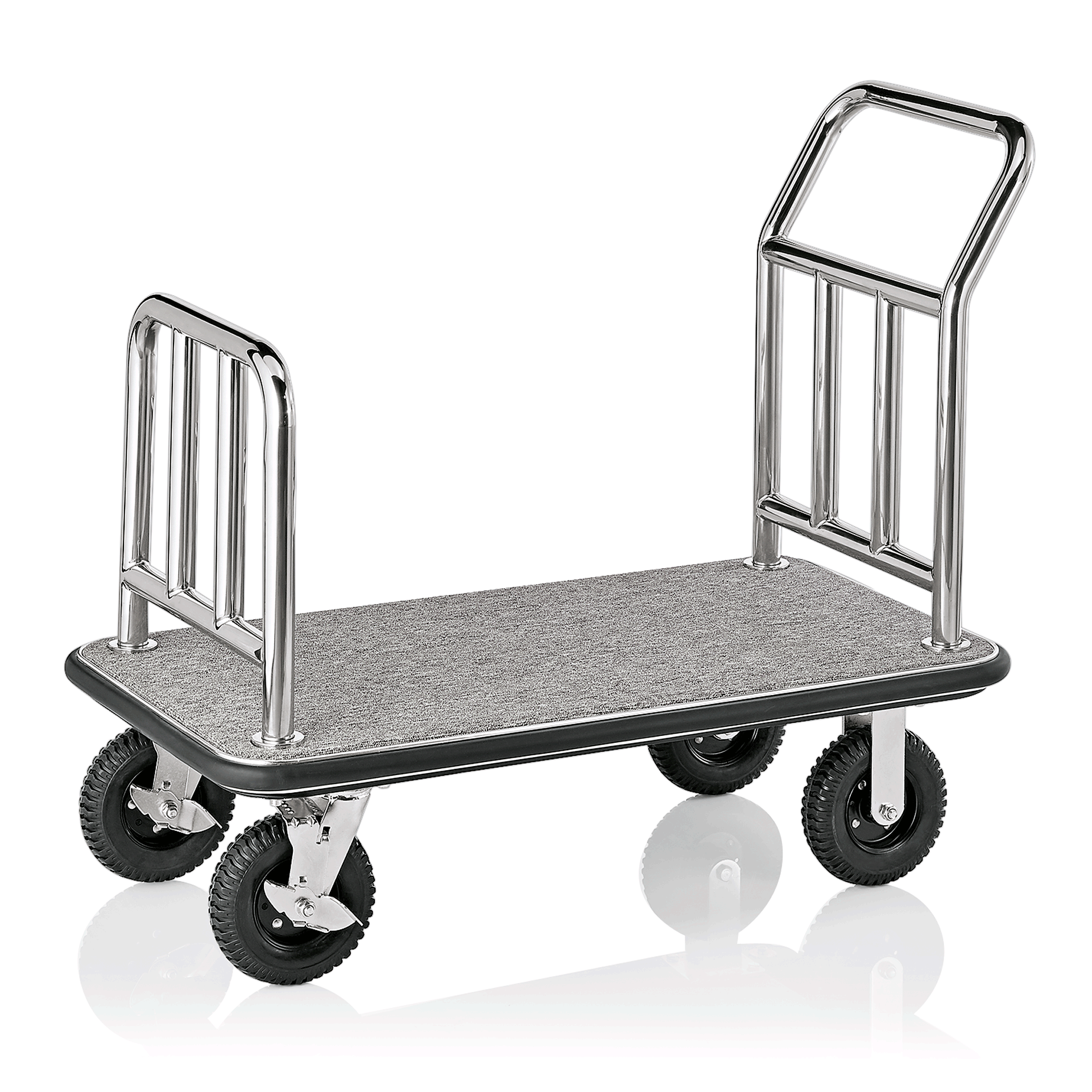 WAS Gepäckwagen, 113 x 60 x 98 cm, silberfarben, Edelstahl