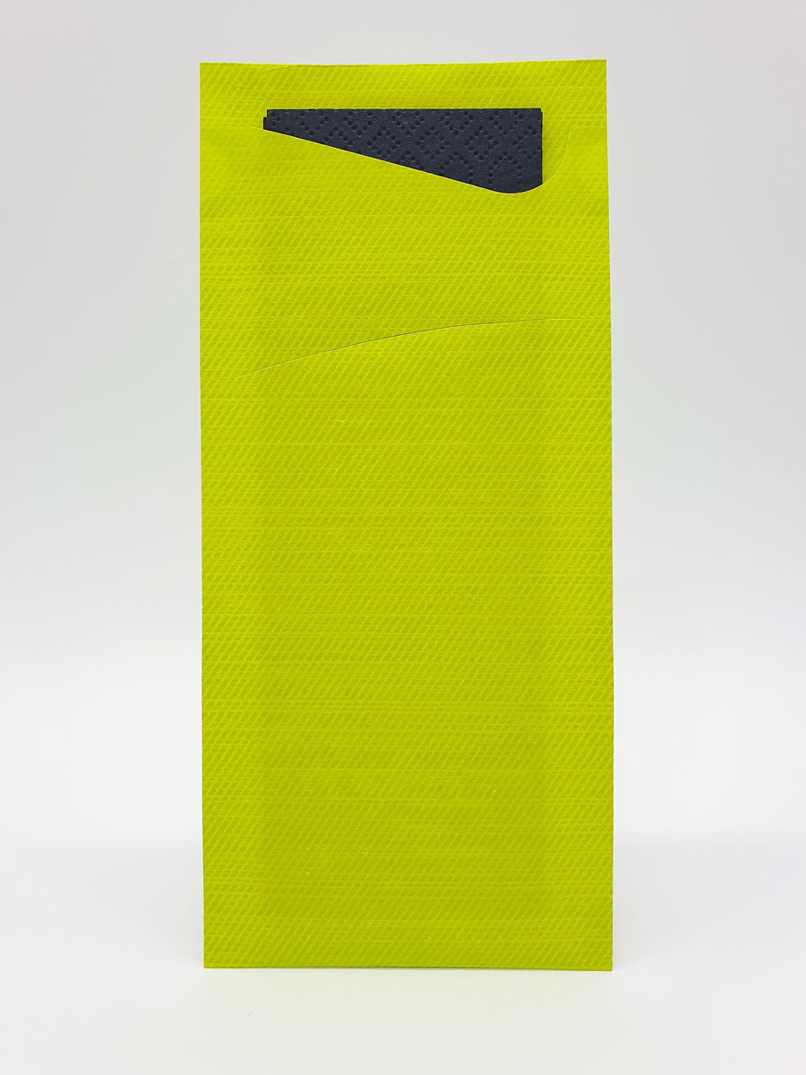 Duni Sacchetto Zelltuch 190 x 85 mm kiwi/schwarz