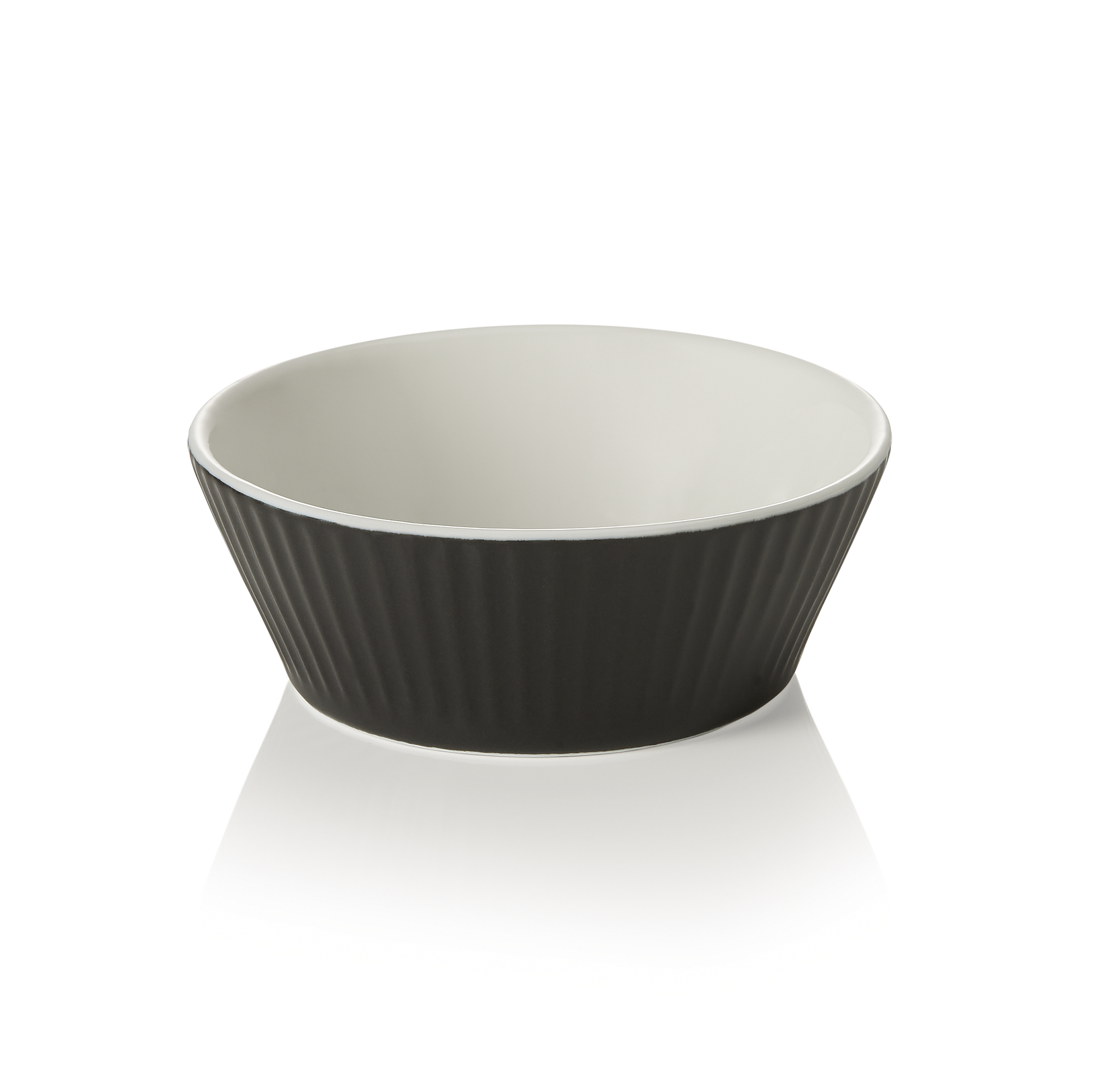 WAS Ragout Fin Set, Ø 9 cm, 200 ml, schwarz, Set á 6 Stück, Porzellan