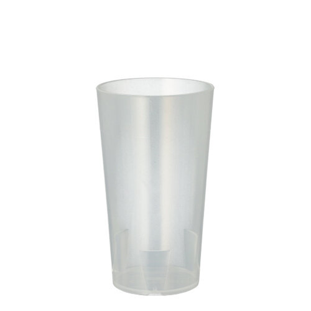 Papstar Mehrweg-Trinkbecher 0,2 l Ø 6,5 cm · 11,4 cm transluzent unzerbrechlich