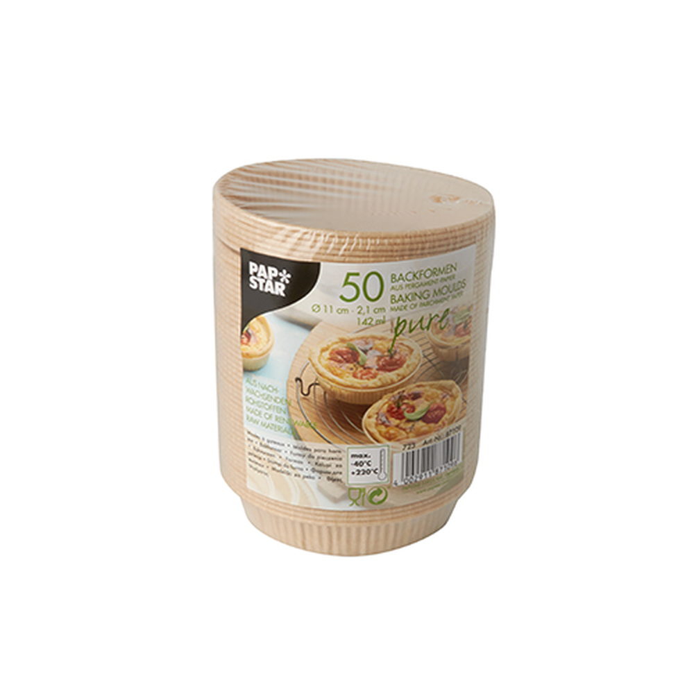 Papstar Backformen "pure" 142 ml Ø 11 cm · 2,1 cm braun