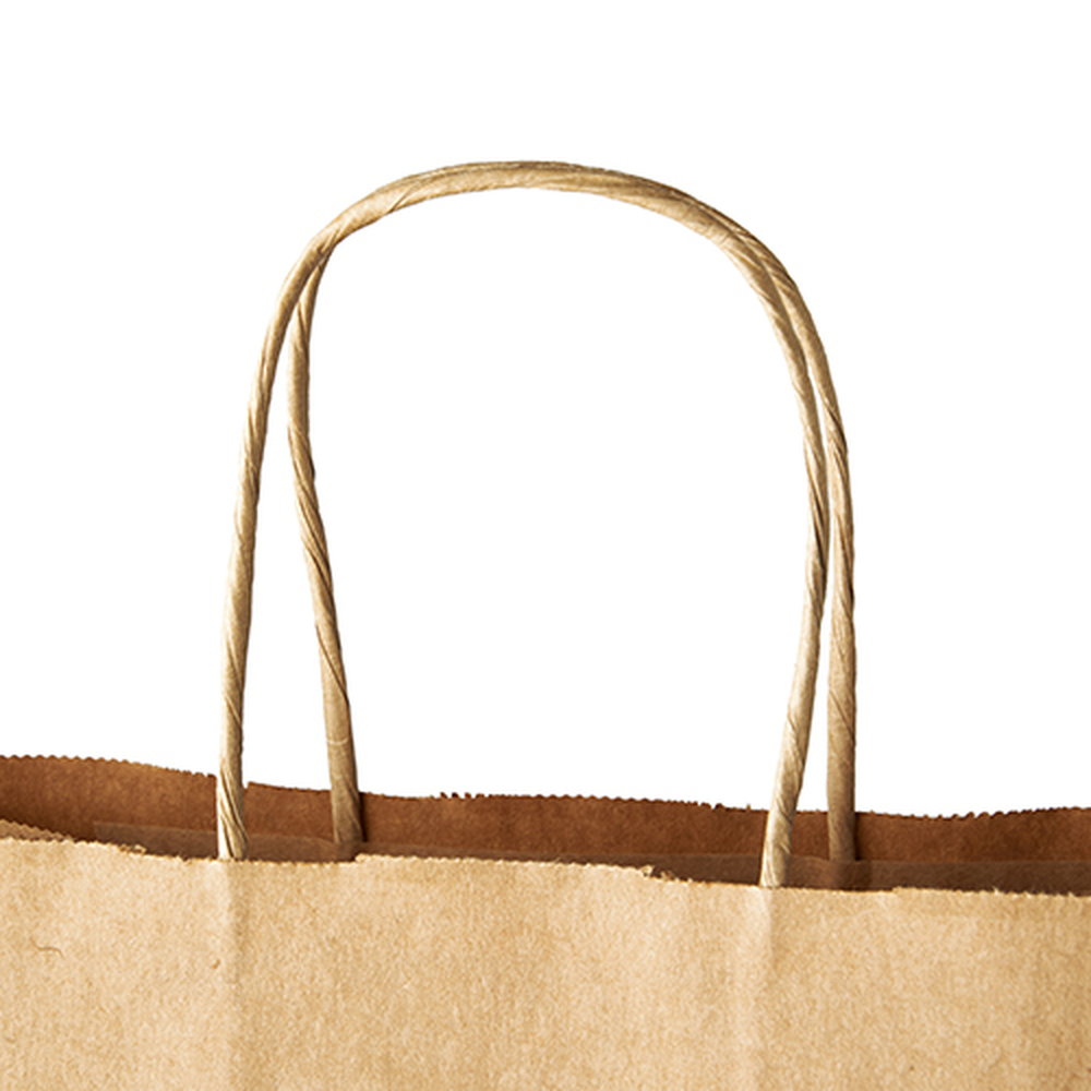 PAPSTAR Tragetaschen, Papier 41 cm x 35 cm x 14 cm braun mit gedrehtem Trageg