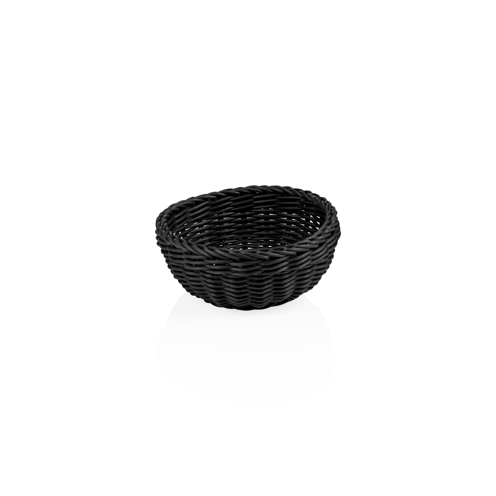 WAS Korb WEAVER PRO Tischkörbe, Ø 20 cm, Höhe 8 cm, schwarz, Polypropylen