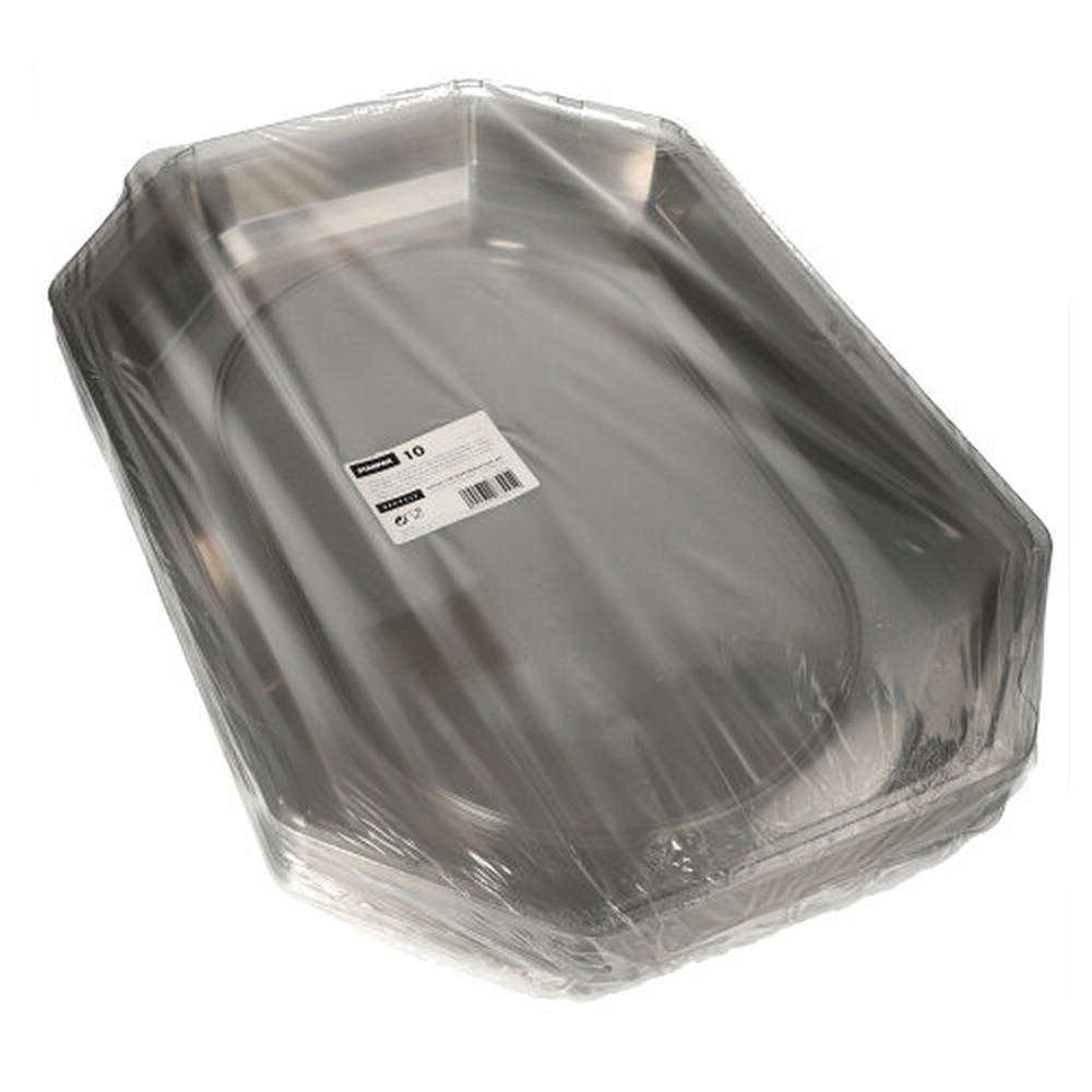 Papstar Deckel für Servierplatten, PET 54 cm x 35 cm x 6,3 cm transparent