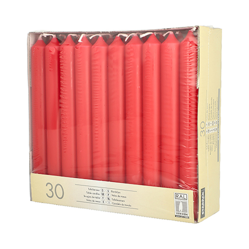 Papstar Tafelkerzen Ø 2,1 cm · 19,6 cm rot