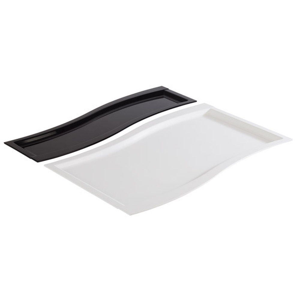 APS GN 1/1 Tablett -SINUS- 53 x 32,5 cm, H: 2 cm , Melamin, weiß