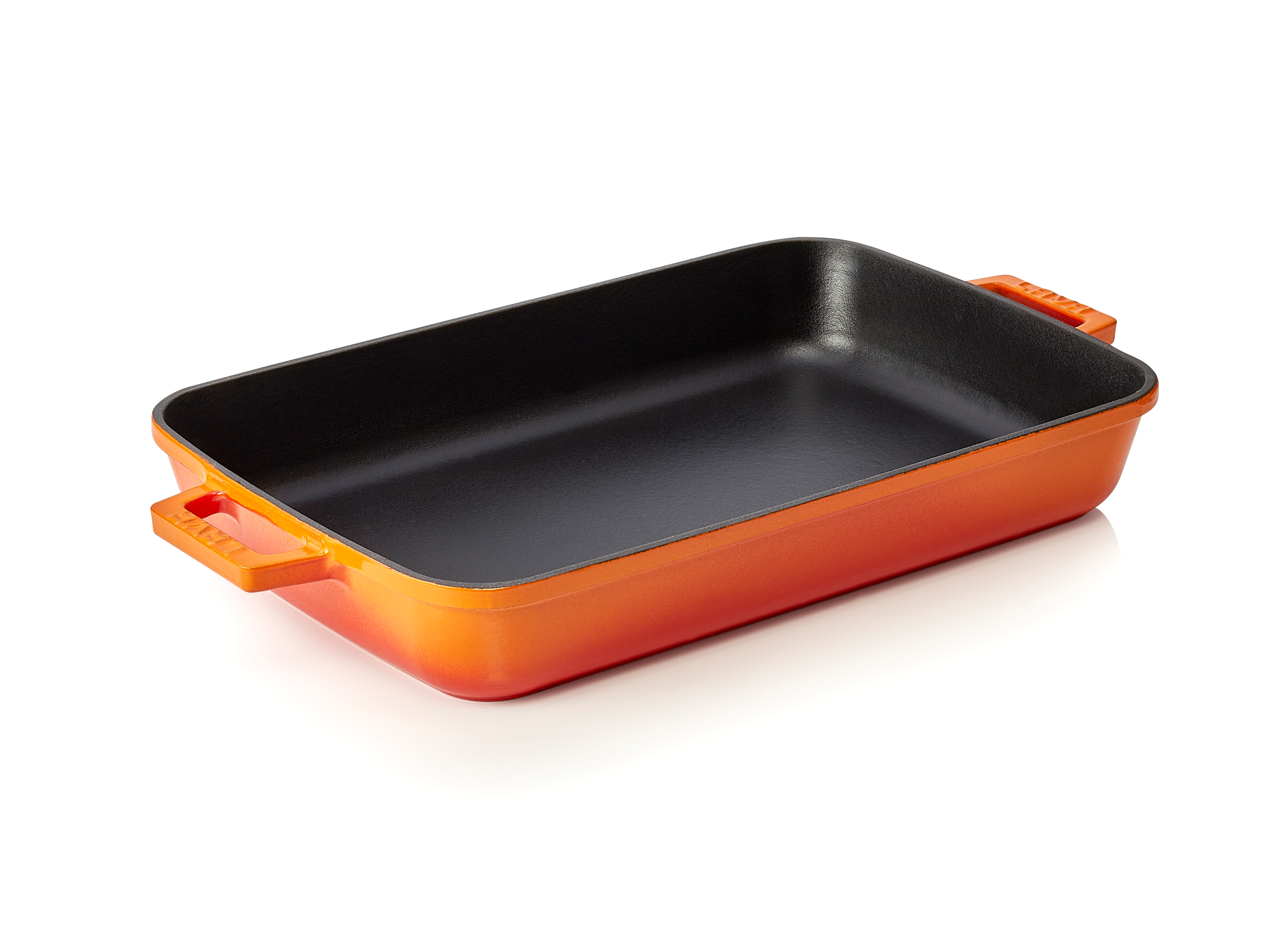 WAS Bräter 40 x 26 x 6,5 cm orange Gusseisen