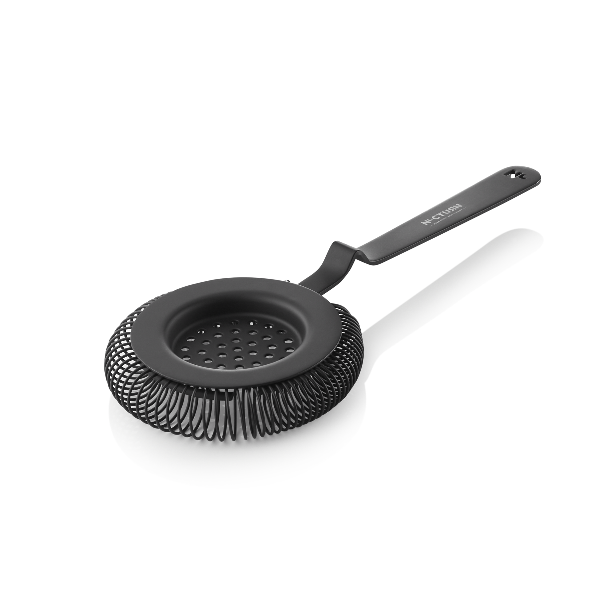 WAS Barsieb NOCTURN mit Feder, Ø 8,5 cm, 20,5 cm, schwarz matt, Chromnickelstahl