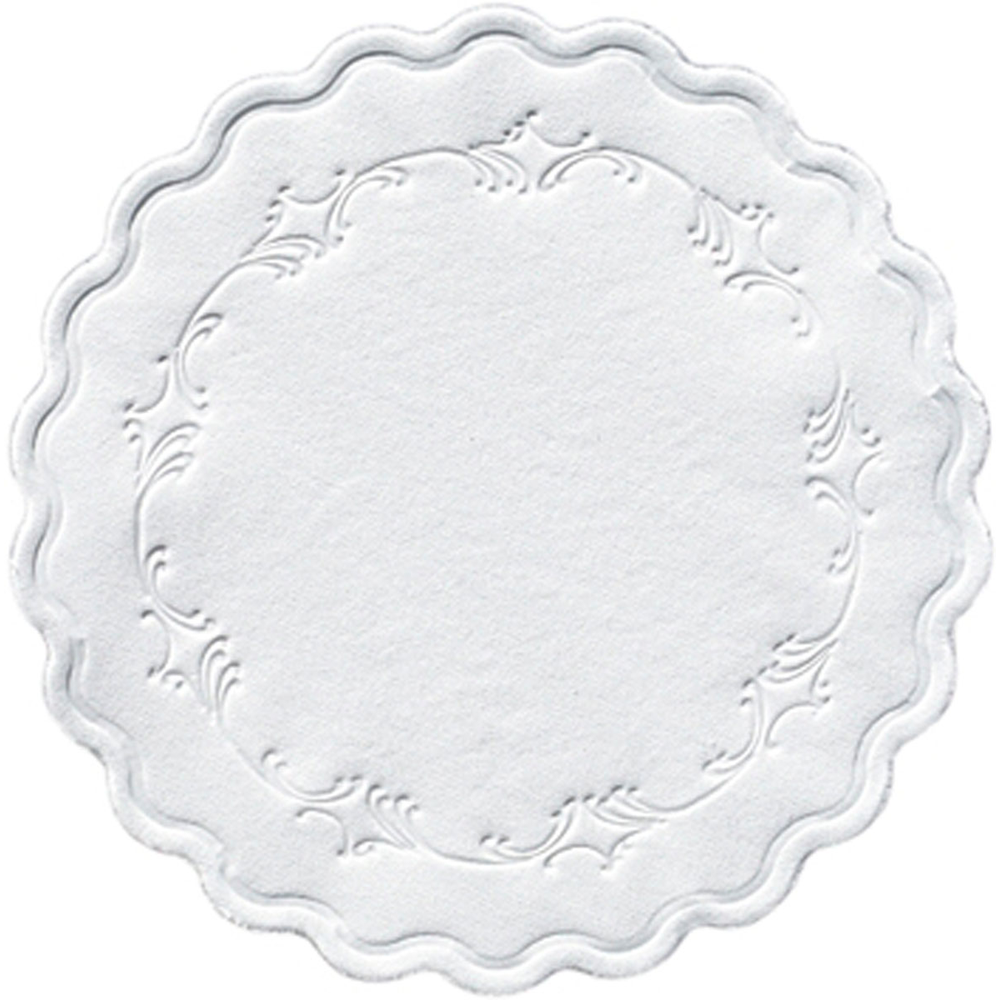 Duni Zelltuch-Untersetzer Ø 9 cm 8-lagig Romance weiß