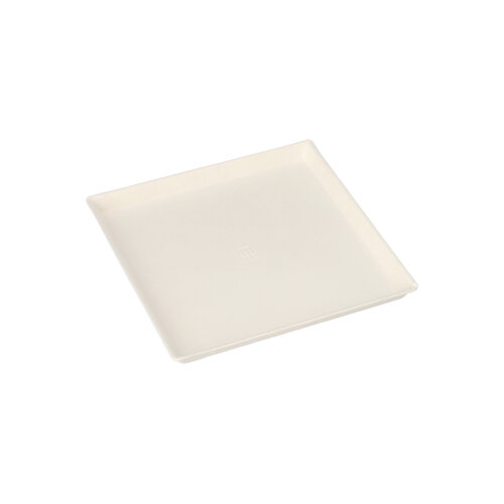 Papstar Teller Zuckerrohr "pure" eckig 12,5 cm x 12,5 cm x 1 cm weiss "Cella"