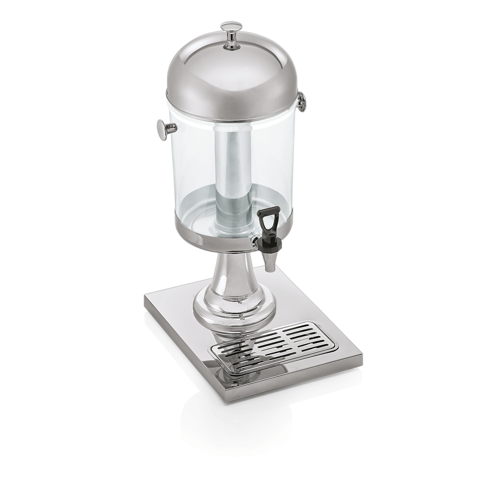 WAS Getränkedispenser, 8,5 ltr., 26 x 35 x 58 cm, Chromnickelstahl, Polycarbonat