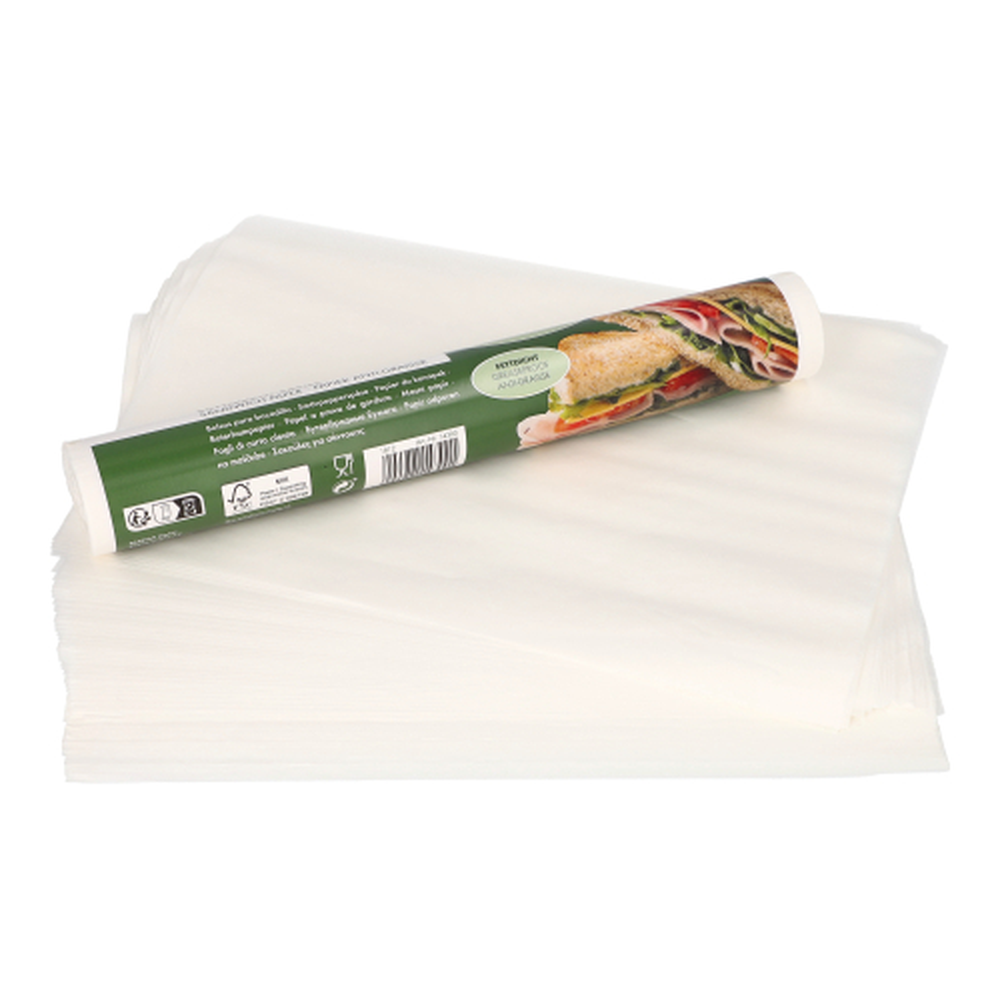 Papstar Blatt Butterbrotpapier 25 cm x 30 cm weiss