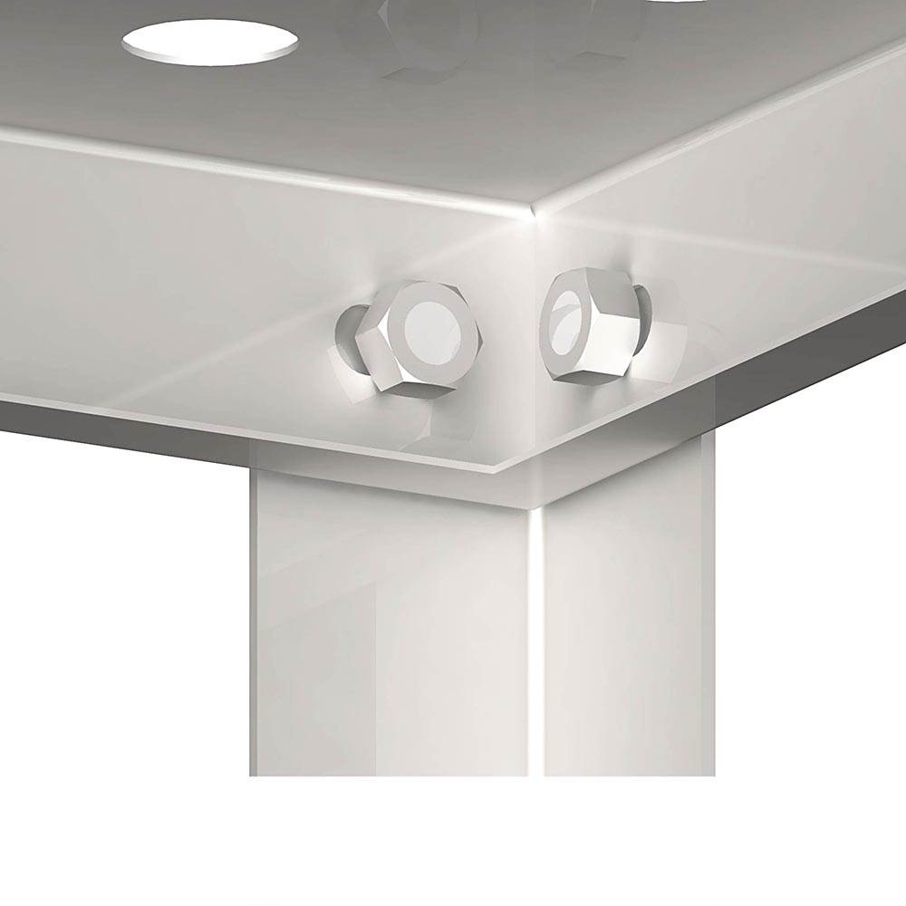 Stalgast Regal mit gelochten, höhenverstellbaren Böden, 800x400x1800 mm, Selbstm