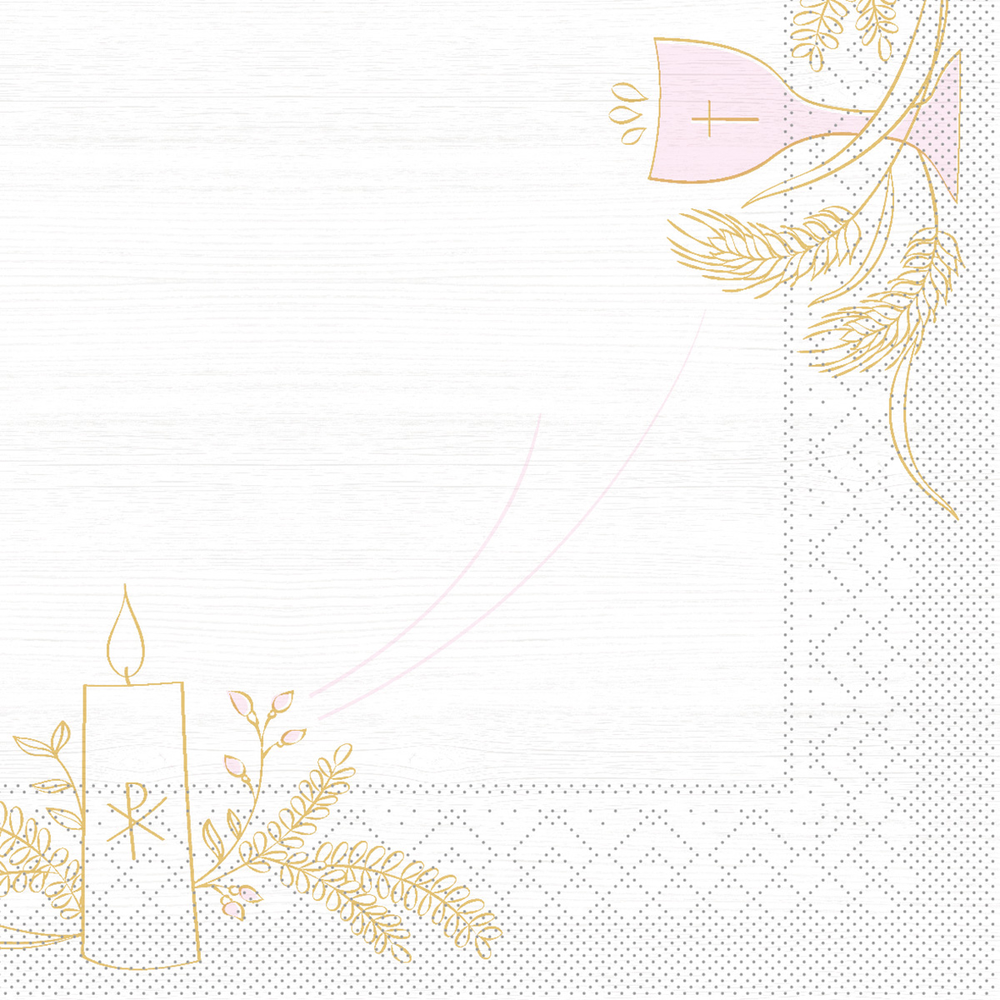 Mank Serviette Kommunion 33 x 33 cm 1/4 Falz