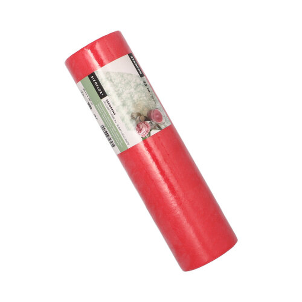 Papstar Dekoband "Sizoflor" 25 m x 30 cm rot