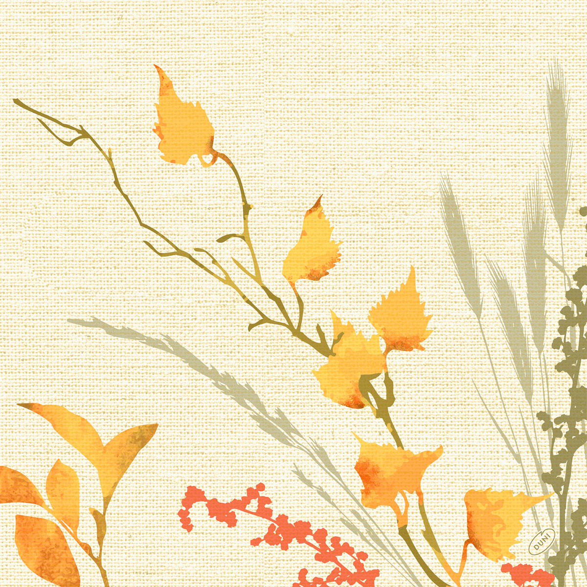 Duni Dunisoft 40x40 cm Fall Beauty 1/4 Falz