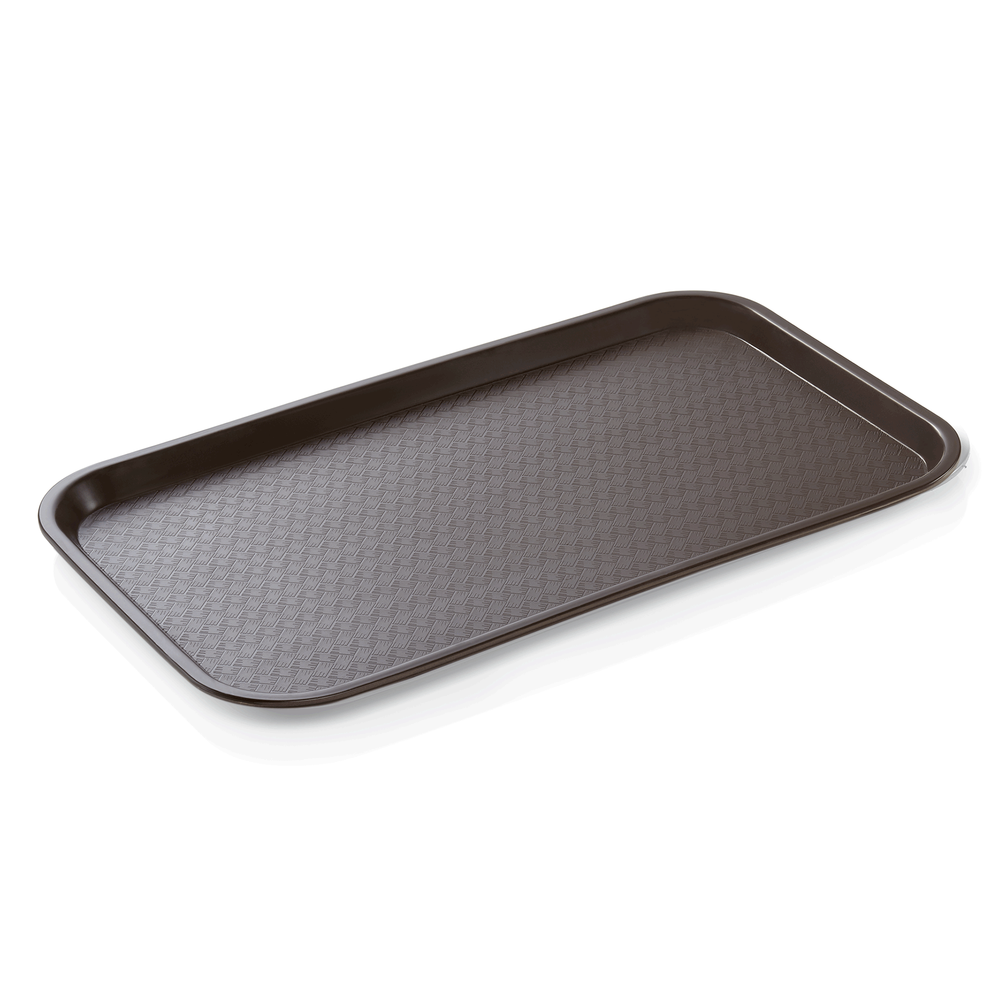 WAS Fast Food Tablett GN 1/1, 53 x 32,5 x 2 cm, braun, Polypropylen