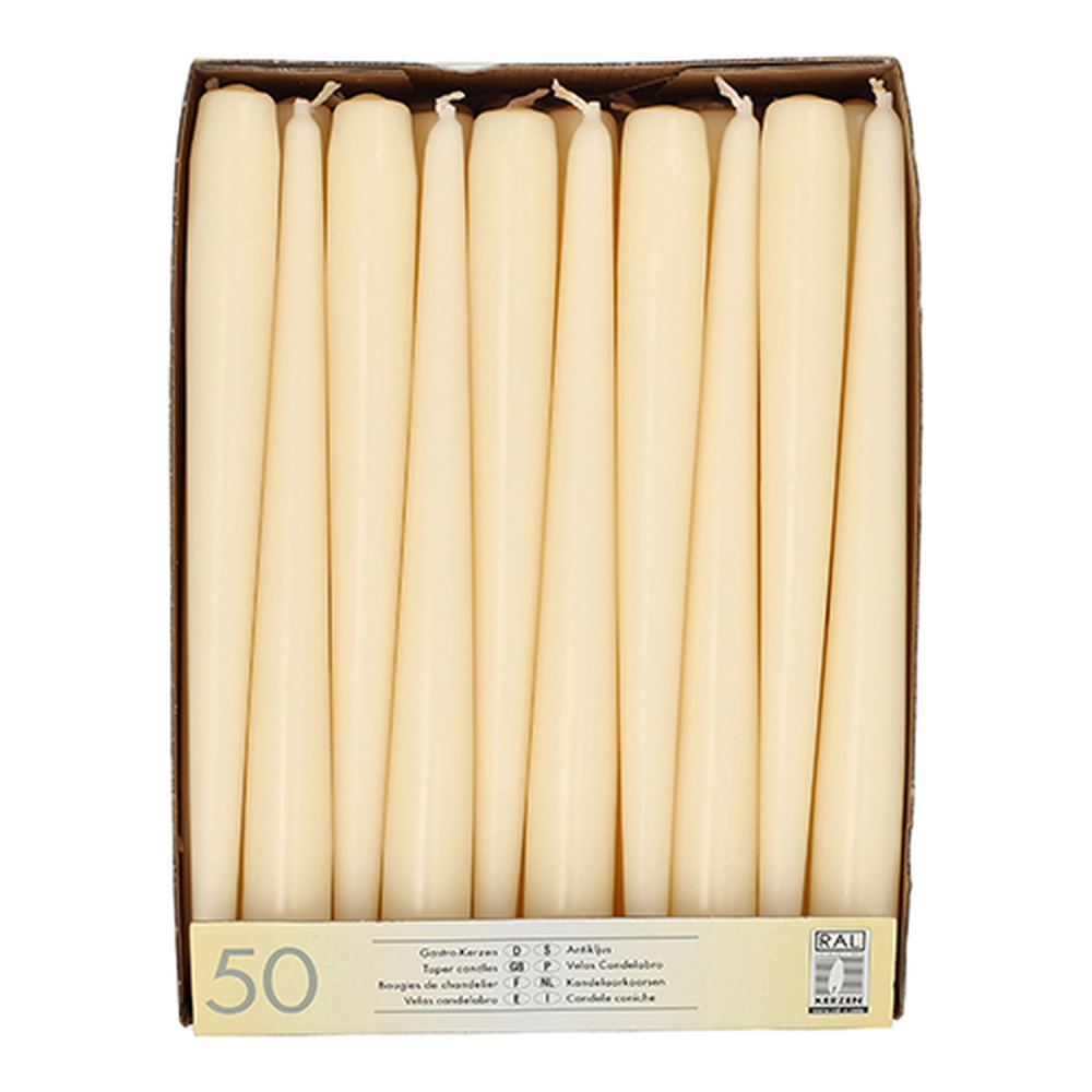 Papstar Leuchterkerzen Ø 2,2 cm · 25 cm champagner