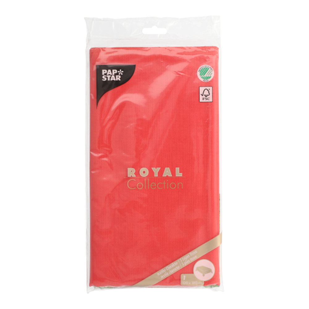 Papstar Tischdecke, Tissue "ROYAL Collection" 120 cm x 180 cm rot