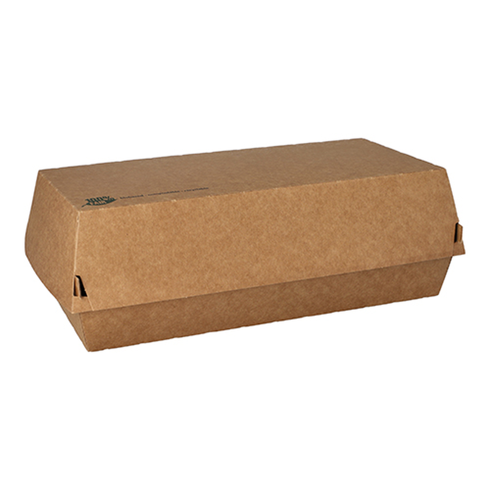 PAPSTAR Baguetteboxen, Pappe pure 7,5 cm x 10,7 cm x 22 cm braun 100% Fai