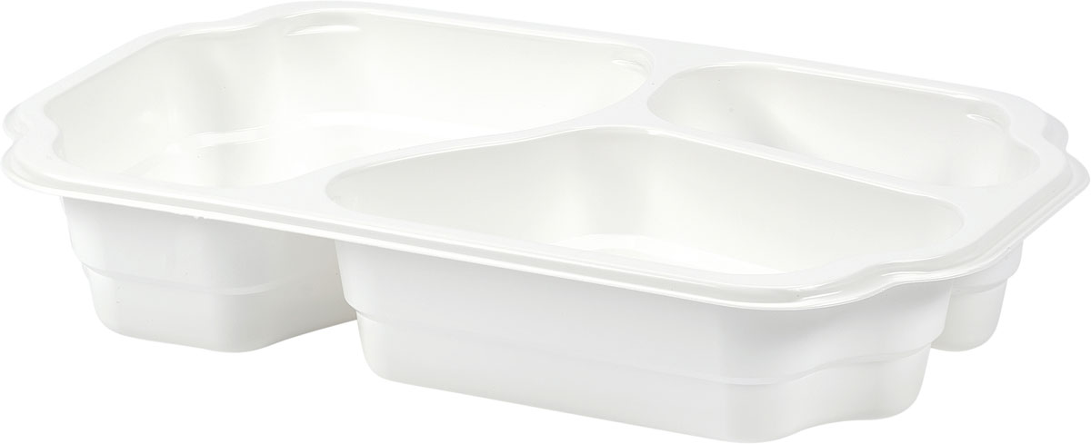 Duni PP-Schale Take-Away 3-geteilt 250 x 159 x 48 mm