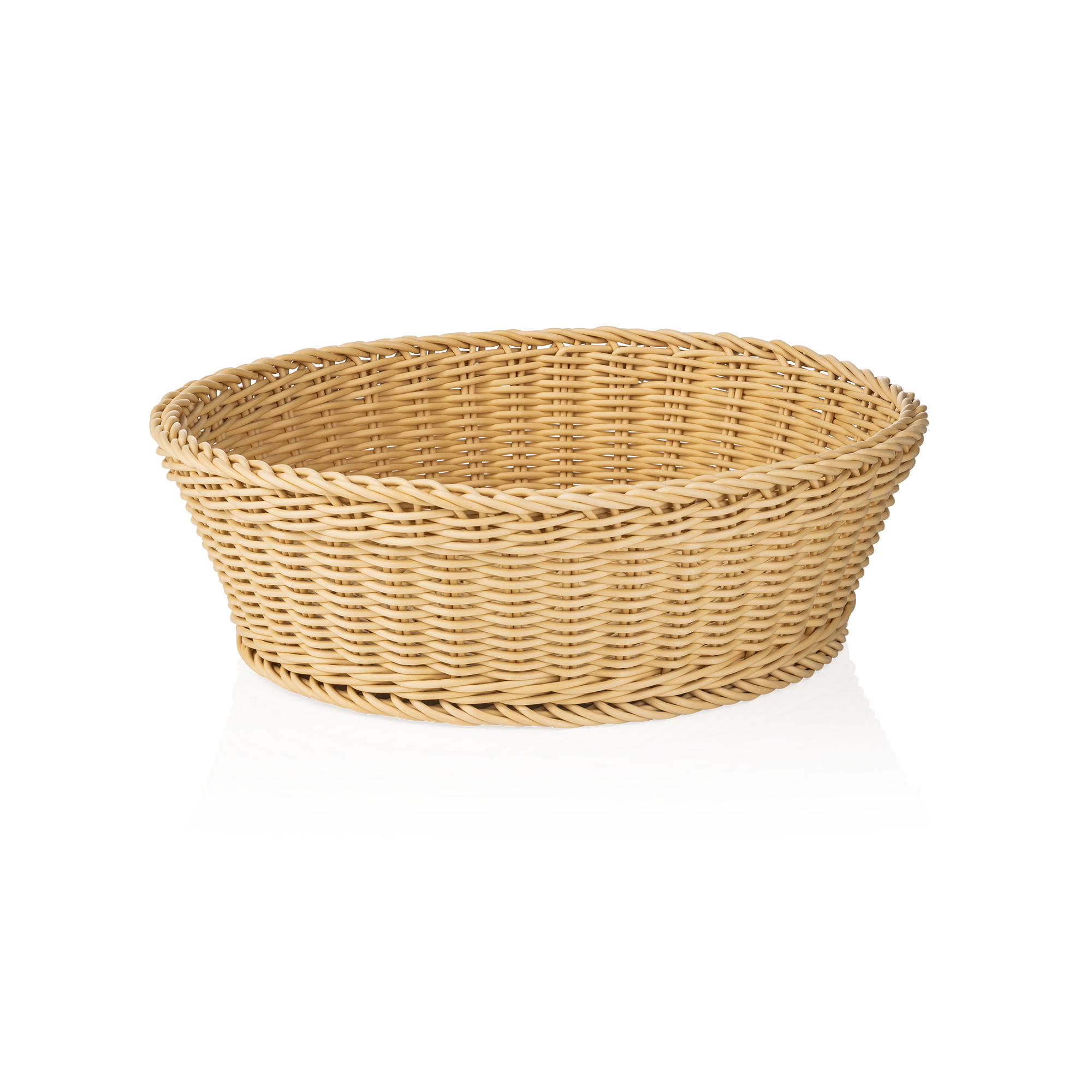 WAS Korb WEAVER PRO systemkörbe, Ø 42 cm, Höhe 12 cm, hellbeige, Polypropylen