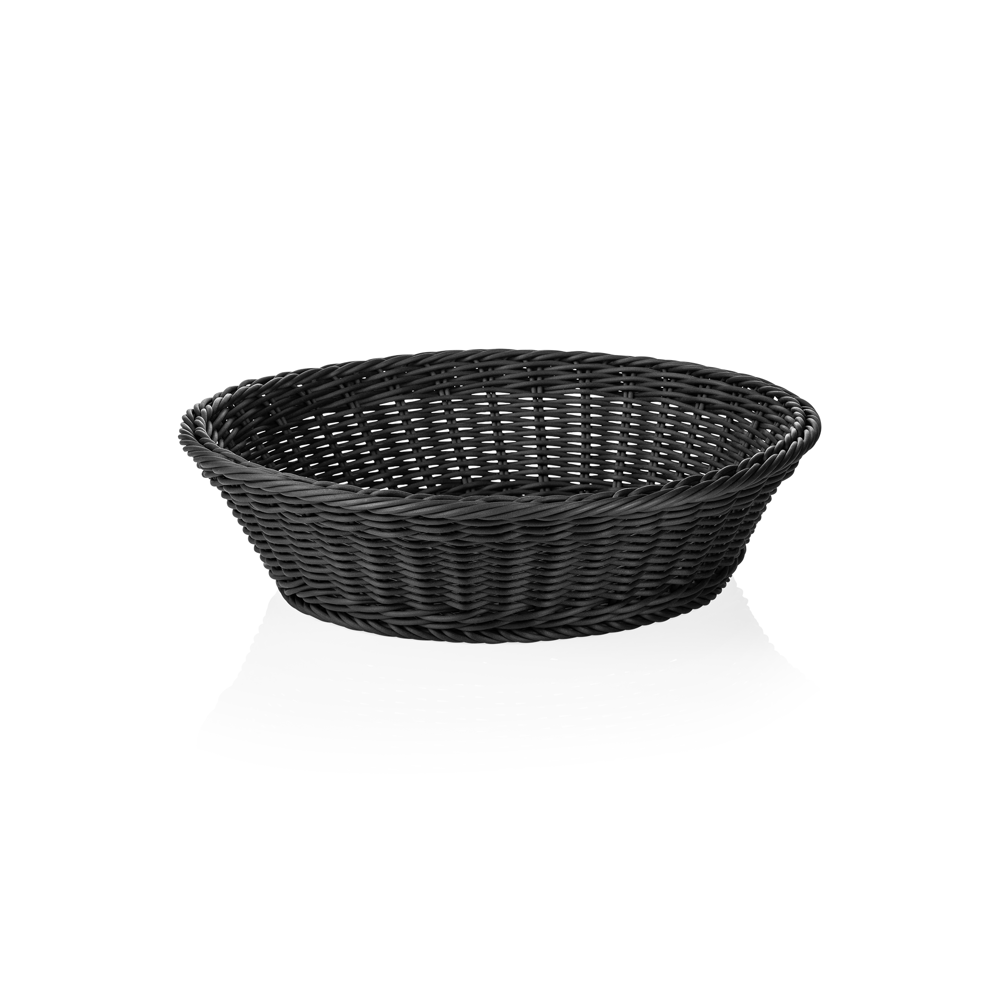 WAS Korb WEAVER PRO Systemkörbe, Ø 37 cm, Höhe 9 cm, schwarz, Polypropylen
