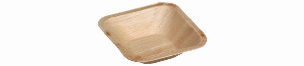 Pacovis Dip-Bowle quadr., Palmblatt, 9x9x2.2cm, naturesse