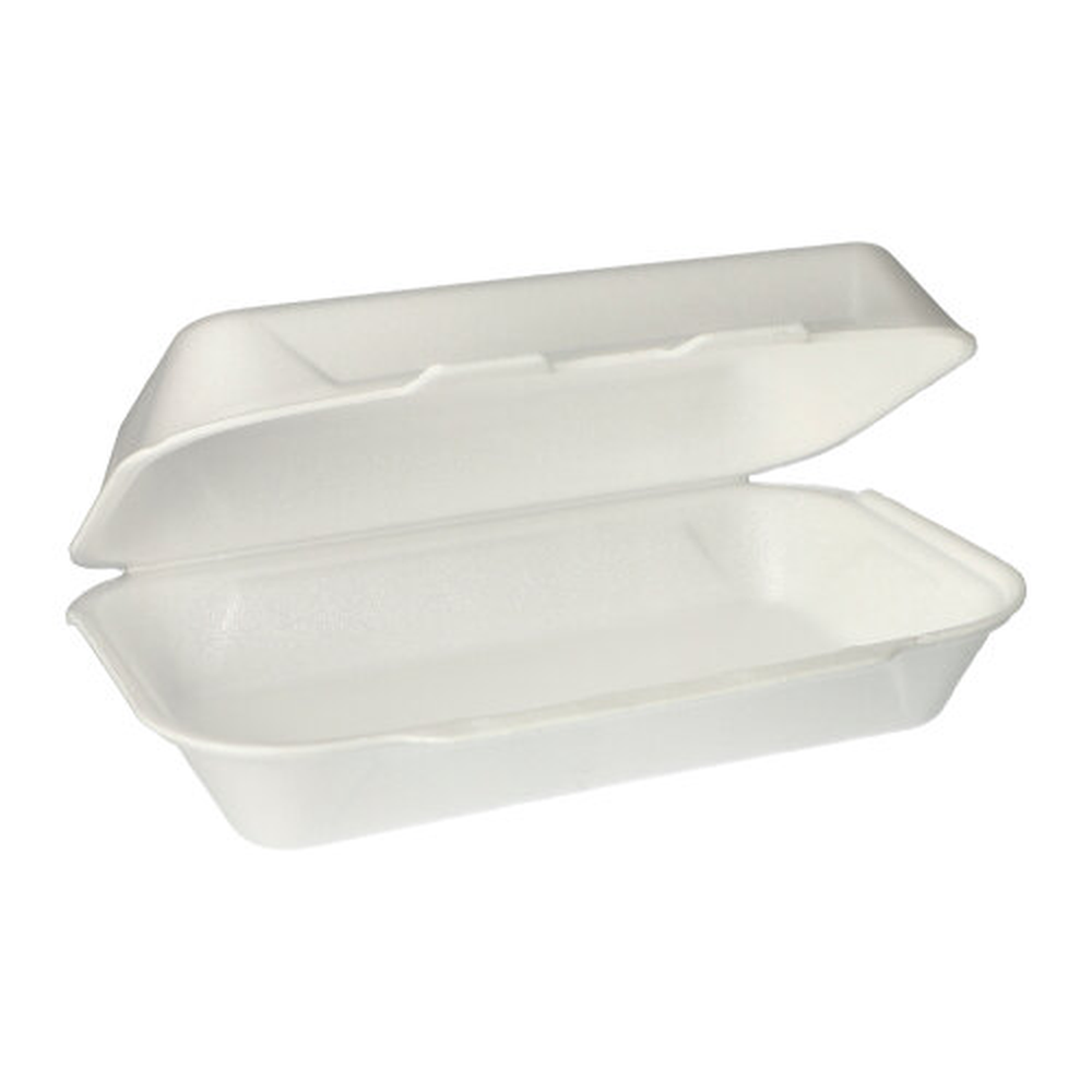 PAPSTAR Allzweckboxen mit Klappdeckel, XPS 1800 ml 7,5 cm x 24 cm x 13,3 cm
